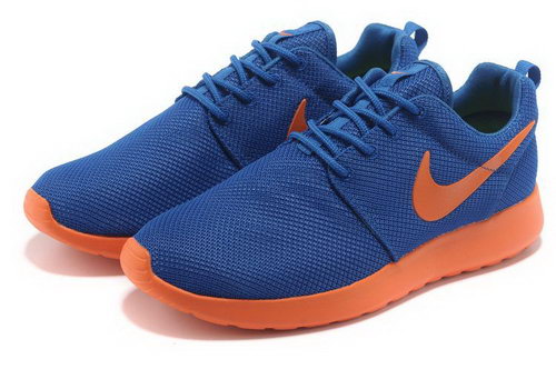 Mens Nike Roshe Run Blue Orange Netherlands